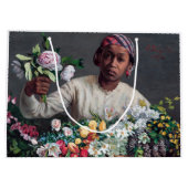 Frederic Bazille - Young Woman with Peonies Groot Cadeauzakje (Achterkant)