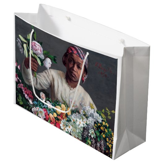 Frederic Bazille - Young Woman with Peonies Groot Cadeauzakje (Voorkant Gekanteld)