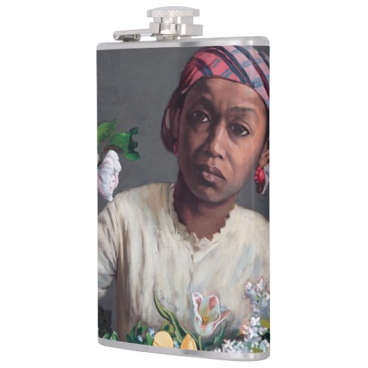 Frederic Bazille - Young Woman with Peonies Heupfles (Links)