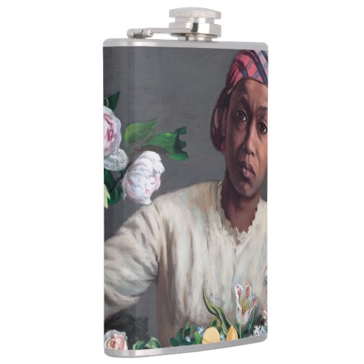 Frederic Bazille - Young Woman with Peonies Heupfles (Rechts)