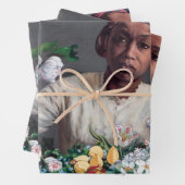 Frederic Bazille - Young Woman with Peonies Inpakpapier Vel (In situ)