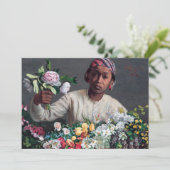 Frederic Bazille - Young Woman with Peonies Kaart (Staand voorkant)