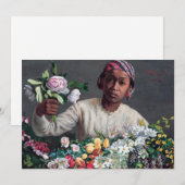 Frederic Bazille - Young Woman with Peonies Kaart (Voorkant / Achterkant)