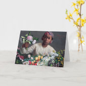 Frederic Bazille - Young Woman with Peonies Kaart (Gele Bloem)
