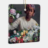 Frederic Bazille - Young Woman with Peonies Keramisch Ornament (Rechts)