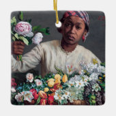 Frederic Bazille - Young Woman with Peonies Keramisch Ornament (Voorkant)