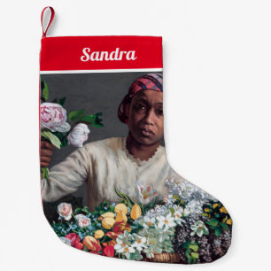 Frederic Bazille - Young Woman with Peonies Kleine Kerstsok