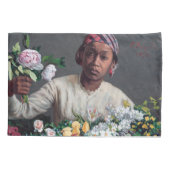 Frederic Bazille - Young Woman with Peonies Kussensloop (Achterkant)