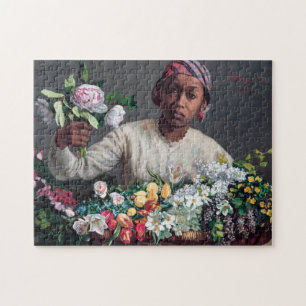 Frederic Bazille - Young Woman with Peonies Legpuzzel