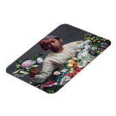 Frederic Bazille - Young Woman with Peonies Magneet (Linkerzijde)