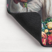 Frederic Bazille - Young Woman with Peonies Muismat (Hoek)