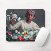 Frederic Bazille - Young Woman with Peonies Muismat (Met muis)