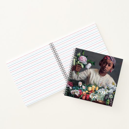 Frederic Bazille - Young Woman with Peonies Notitieboek (Binnen)