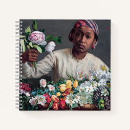 Frederic Bazille - Young Woman with Peonies Notitieboek