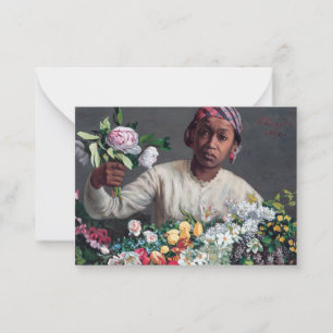 Frederic Bazille - Young Woman with Peonies Notitiekaartje