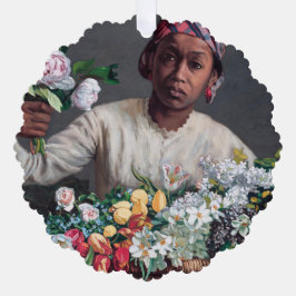 Frederic Bazille - Young Woman with Peonies Ornament Kaart