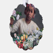 Frederic Bazille - Young Woman with Peonies Ornament Kaart (Links)