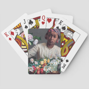 Frederic Bazille - Young Woman with Peonies Pokerkaarten