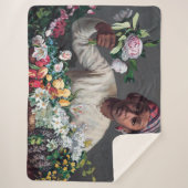 Frederic Bazille - Young Woman with Peonies Sherpa Deken (Voorkant)
