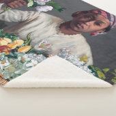 Frederic Bazille - Young Woman with Peonies Sherpa Deken (3/4)