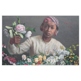 Frederic Bazille - Young Woman with Peonies Stof