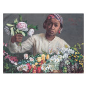 Frederic Bazille - Young Woman with Peonies Tafelkleed (Voorkant (Horizontaal))