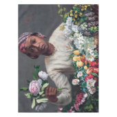Frederic Bazille - Young Woman with Peonies Tafelkleed (Voorkant)