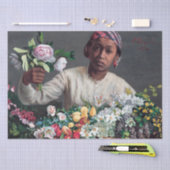 Frederic Bazille - Young Woman with Peonies Tissuepapier (Craft)