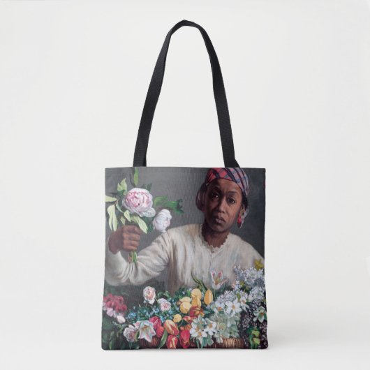 Frederic Bazille - Young Woman with Peonies Tote Bag (Voorkant)