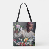 Frederic Bazille - Young Woman with Peonies Tote Bag (Achterkant)