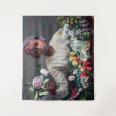 Frederic Bazille - Young Woman with Peonies Wandkleed (Voorkant)