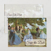 Frédéric Bazille's familiereünie Save the Date Briefkaart (Voorkant / Achterkant)