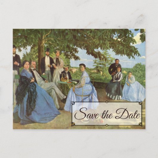 Frédéric Bazille's familiereünie Save the Date Briefkaart (Voorkant)