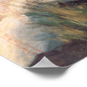 Frédéric Bazille's Uitzicht van het dorp Poster (Hoek)