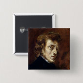 Frederic Chopin 1838 Vierkante Button 5,1 Cm (Voorkant /achterkant)