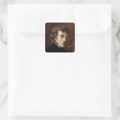 Frederic Chopin 1838 Vierkante Sticker (Tas)