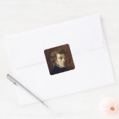 Frederic Chopin 1838 Vierkante Sticker (Envelop)