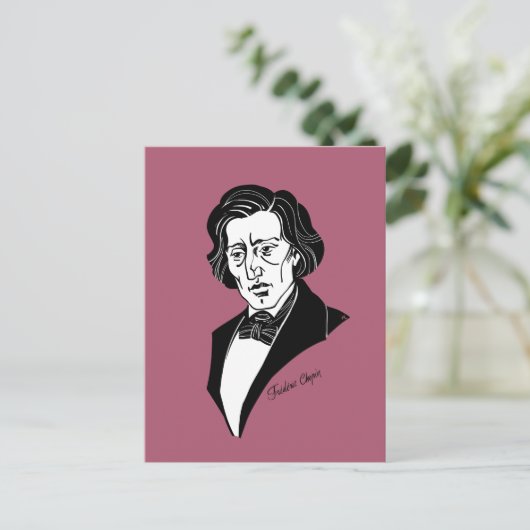 Frederic Chopin Briefkaart (Staand voorkant)