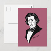 Frederic Chopin Briefkaart (Voorkant / Achterkant)
