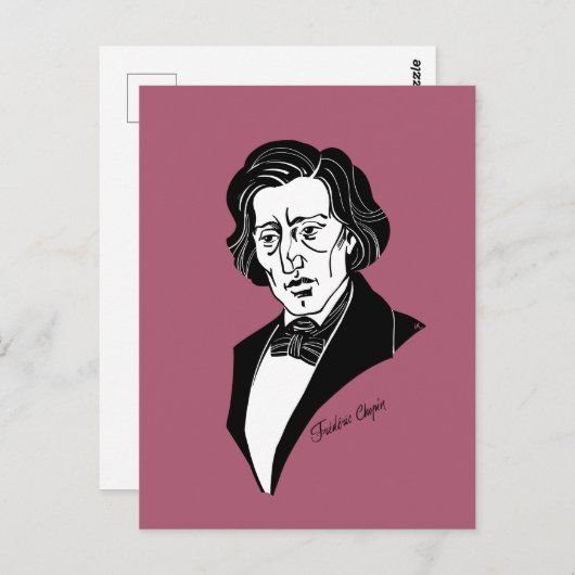 Frederic Chopin Briefkaart (Voorkant / Achterkant)