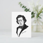 Frederic Chopin Briefkaart (Staand voorkant)