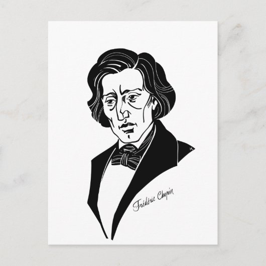 Frederic Chopin Briefkaart (Voorkant)