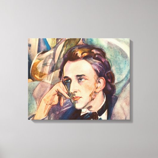 Frederic Chopin Composer Musician Portrait Famous Canvas Afdruk (Voorkant)