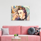 Frederic Chopin Composer Musician Portrait Famous Canvas Afdruk (Insitu (Woonkamer))