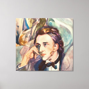 Frederic Chopin Composer Musician Portrait Famous Canvas Afdruk