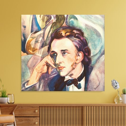 Frederic Chopin Composer Musician Portrait Famous Canvas Afdruk (Insitu (Woonkamer))