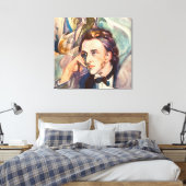 Frederic Chopin Composer Musician Portrait Famous Canvas Afdruk (Insitu (Slaapkamer))