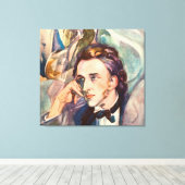 Frederic Chopin Composer Musician Portrait Famous Canvas Afdruk (Insitu (Houten vloer))