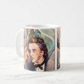 Frederic Chopin Composer Musician Portrait Famous Koffiemok (Voorkant links)