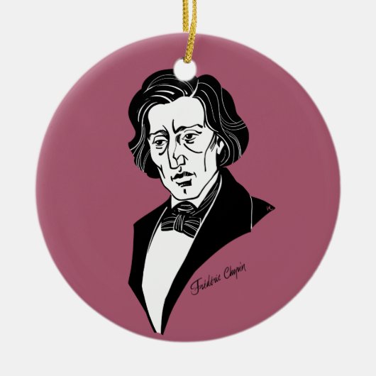 Frederic Chopin Keramisch Ornament (Voorkant)